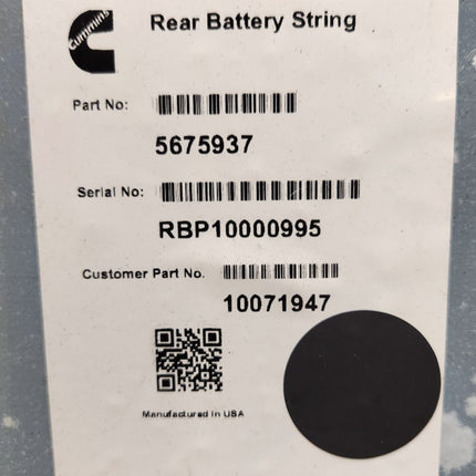 Cummins High Voltage EV Battery Pack Lithium Ion Blue Bird Bus 10071947 Rear String