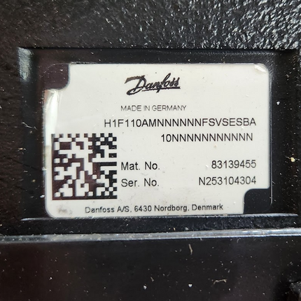 H1F110A Danfoss Bent Axis Hydraulic Motor 83139455