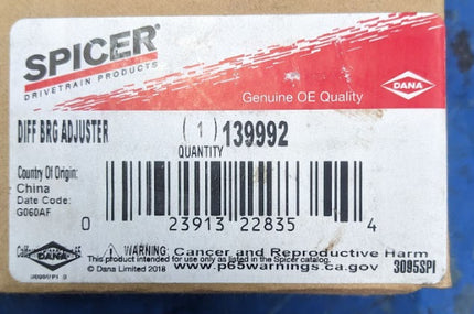 Spicer Dana 139992 Differential Carrier Bearing Adjuster
