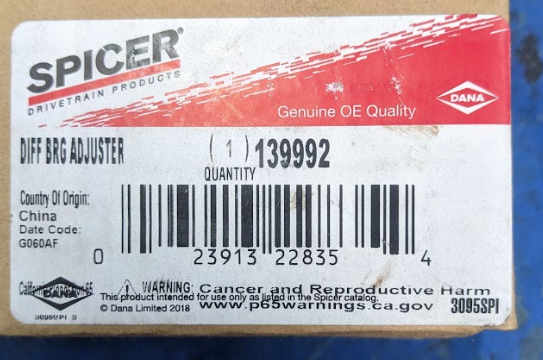 Spicer Dana 139992 Differential Carrier Bearing Adjuster | getexcess