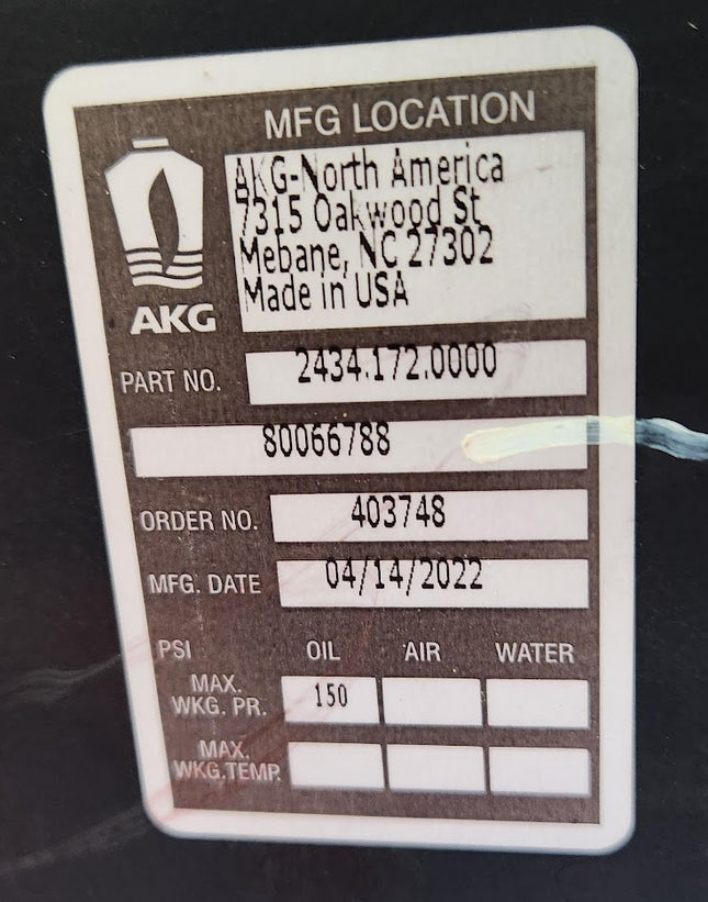 2434.172.0000 AKG Radiator & Fan Manitowoc Grove Crane 80066788