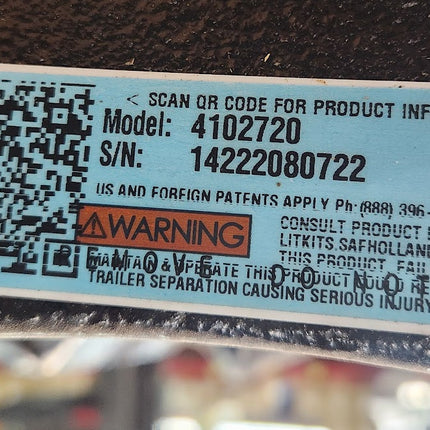 SAF Holland 4102720 Simplex II SE Top Plate Assy 5th Wheel w/auto ind
