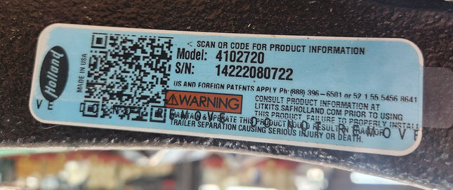 SAF Holland 4102720 Simplex II SE Top Plate Assy 5th Wheel w/auto ind