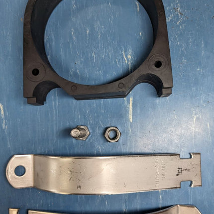 Hydra-Zorb Strut Mount Cushion Clamp, 4" Nom Pipe, 304SS