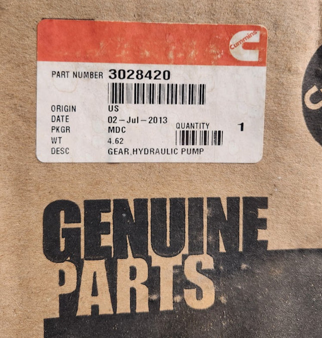 3028420 New OEM Genuine Cummins Hydraulic Pump Gear Front Gear Train Onan