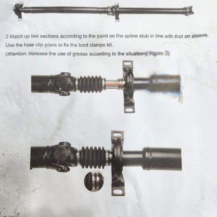 Rear Drive Shaft 3 Piece 2007-2018 Dodge Freightliner Mercedes Sprinter 2500 3500