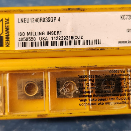 LNEU1240R03SGP4 Kennametal Carbide Insert KC735M Grade Set of 5