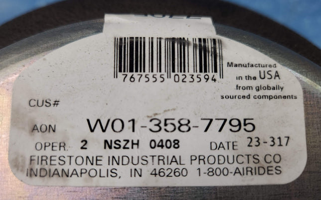 W01-358-7795 Genuine OEM Brand New Firestone Air Spring