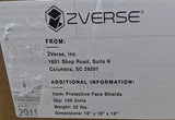 Zverse Zshield Health Reusable Protective Face Shield 2.0 Case of 100