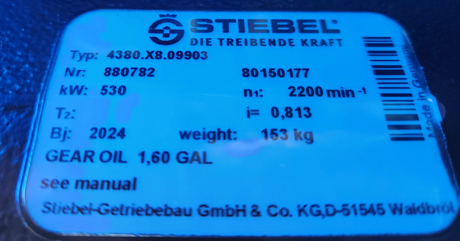 880782 Stiebel Pump Drive Type 4380.X8.09903 Gearbox Hybrid - getexcess