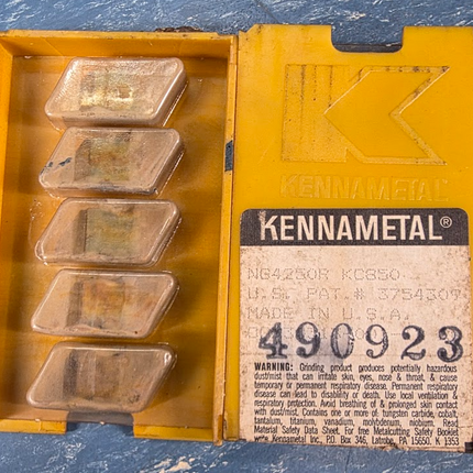 Kennametal KC850 Insert Set of 5 Pcs NG4250R