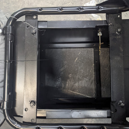 Bostrom Western Star T900F Truck Passenger Seat Fixed Suspension with Locked Tool Box High Back Black Cloth