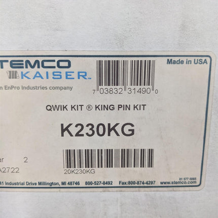 STEMCO K230KG Qwik Kit Steering King Pin Kit Set for KGI Axle 23k