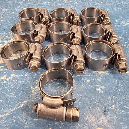 Pack of (10) Worm Gear Hose Clamp SS Lined Liner SAE8 9408H 6508E 615-008