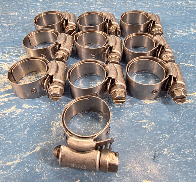 Pack of (10) Worm Gear Hose Clamp SS Lined Liner SAE8 9408H 6508E 615-008
