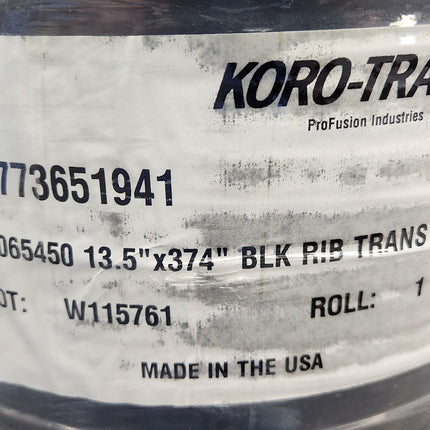 13.5" x 374" 31' Black Ribbed Rubber Transit Flooring Floormat School Bus 39773651941 10065450