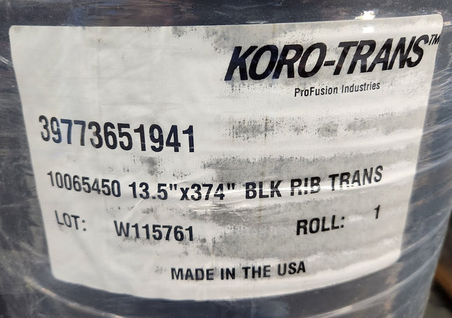 13.5" x 374" 31' Black Ribbed Rubber Transit Flooring Floormat School Bus 39773651941 10065450