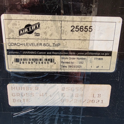 Air Lift 25655 Load Controller I On Board Air Compressor System Coach Leveler