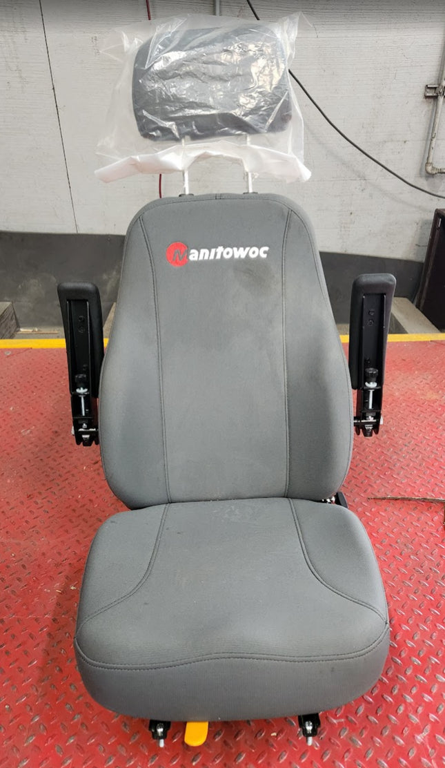 186826HD711 Seats Inc Manitowoc Equipment Seat Gray Cloth High Back Headrest