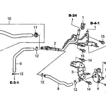 Genuine Honda Accord Crosstour Emission Purge Joint OEM 36166R40A01