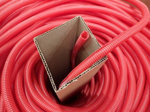 1,500' FEET Red 1/2" Red Split Wire Loom Spectro Convoluted 7823-1