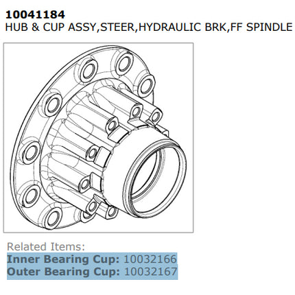 Hub & Rotor Assy Steer ABS Front Axle HYD BRK PF ROTOR ALUM WHL