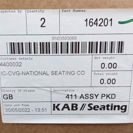 KAB 411 Mechanical Suspension Seat 400 Series Black Vinyl Tractor Construction