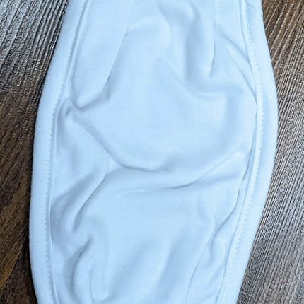 Hanes White Cloth Mask Unisex One Size Washable Reusable Case of 100