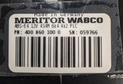 Meritor S400-860-100-0 Wabco Tractor PABS ECU Electronic Control Unit