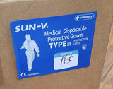 Sunway SUN-V Medical Disposable Protective Gown Coverall Type III 165cm CASE of 50 PCS