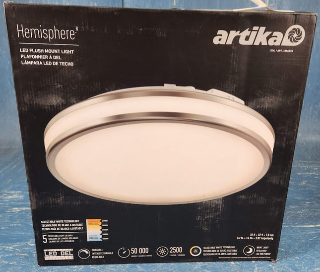 Artika Hemisphere Flush Mount 15" LED Light Fixture OPEN BOX