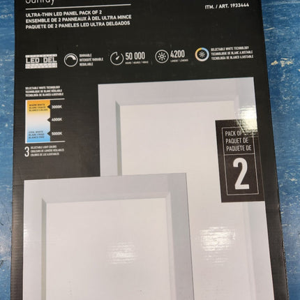 Artika Sunray 1'x4' Flat Ultra Thin LED Panel Light 2-pack OPEN BOX