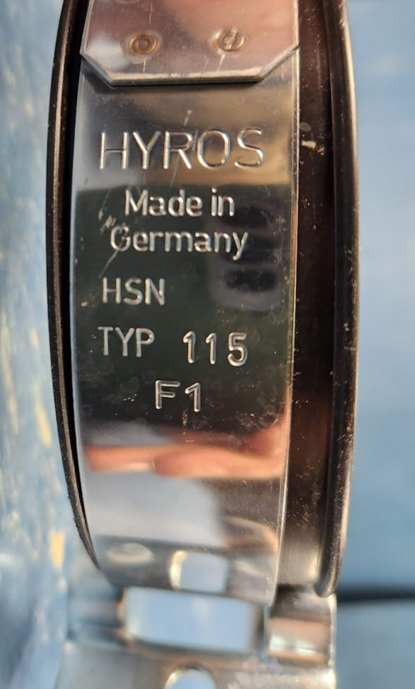 Hydac Hy-Ros Type 115 HRGKS Quick Release Swivel Bolt Clamping Band 106-114mm