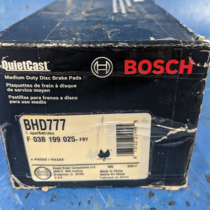 Bosch QuietCast Premium BHD777 Disc Brake Pad Set Front Rear