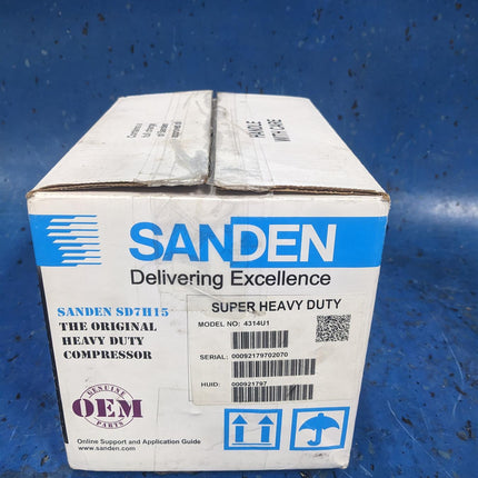 Genuine Sanden Super Heavy Duty 4314U1 Compressor SD7H15 12V Freightliner Sterling Trucks SPRHD