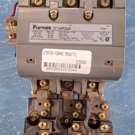 Furnas Magnetic Motor Starter 14IP32A* Series A 115A 600V