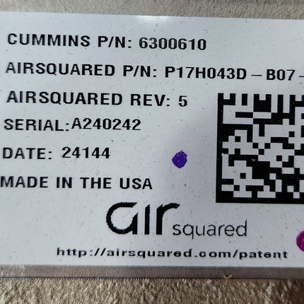 Blue Bird EV 10074337 Compressor Cummins 5678863 6300610 airsquared P17H043D-B07-CMI