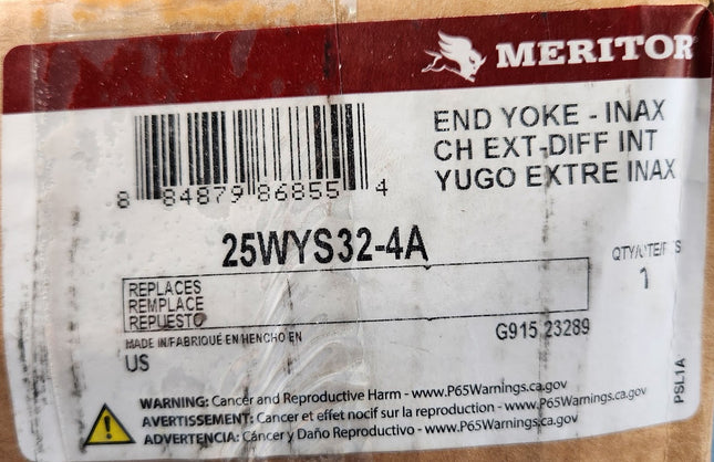 Meritor 25WYS32-4A End Yoke 2.06 In Bearing Cap 29° Joint Angle 39