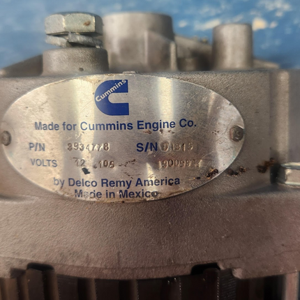 Genuine Cummins 3934778 Alternator 12V 105A
