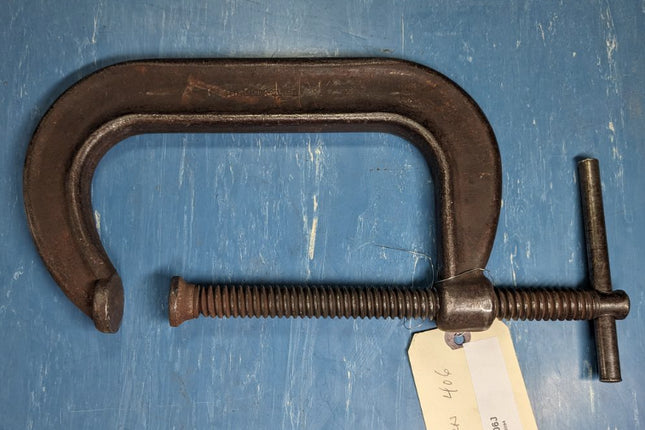 USED Jorgensen 404 Forged Steel C G Clamp 6" Jaw 4" Throat