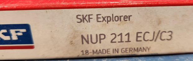 SKF Single Row Cylindrical Roller Bearing NUP211 ECJ-C3 55x100x21mm