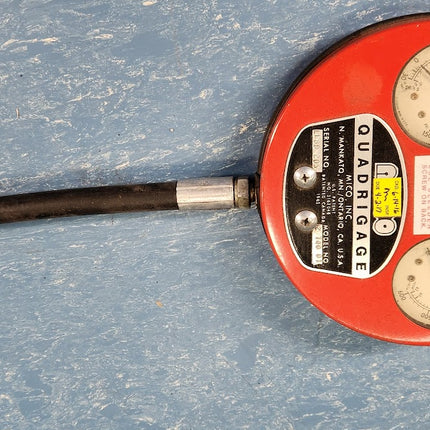 Mico Quadrigage Hydraulic Air Vacuum Pressure Tester Gauge 12" Hose 0-5000 PSI