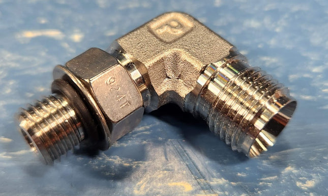 6-4-C5BZ-SS-LNF Parker Stainless Fitting 90 Degree Elbow Male O-Ring 3/8" (10) TEN PCS