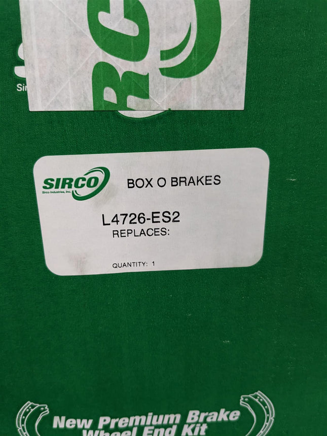 Sirco L4726-ES2 Brake Shoe Kit 16.1/2" x 8-5/8" Eaton ES-II Front Lined Brake Shoes 23k