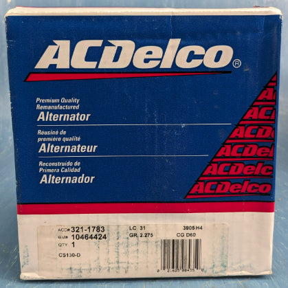 ACDelco 321-1783 GM 10464424 Alternator Generator Remanufactured