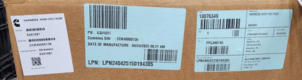 10076349 EV CCS1 Cable Charger High Voltage Cummins 6301091