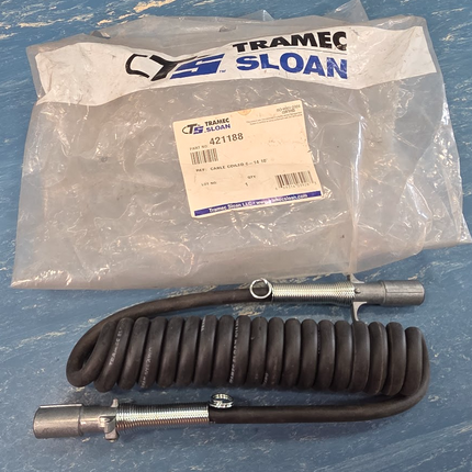 Tramec Sloan 421188 6 Way Coiled Cable 10ft With 2 Metal Plugs