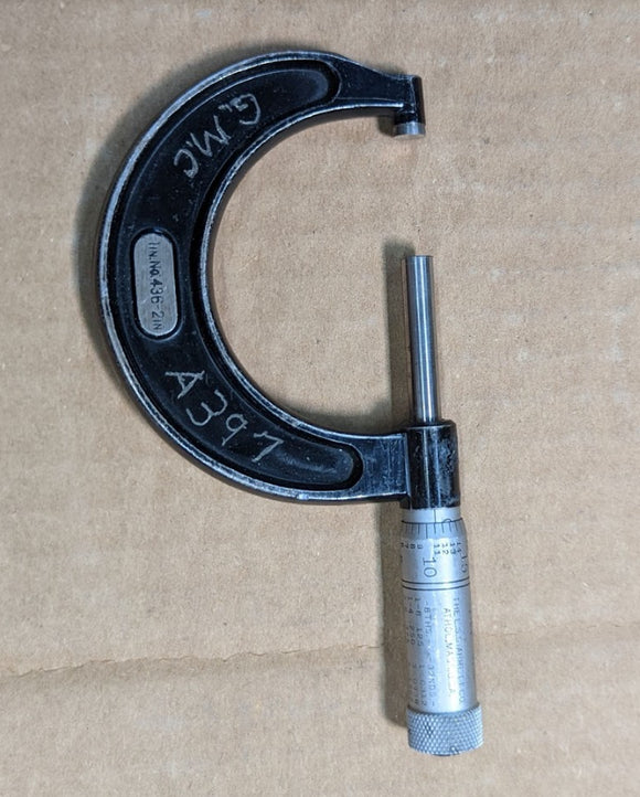 USED Starrett 436 Outside Micrometer 1-2