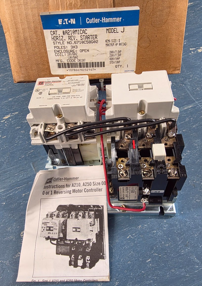 Cutler Hammer Eaton Freedom 3 Pole Starter 27 AMP A210M1CAC - getexcess