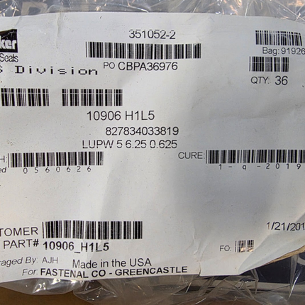 10906 H1L5 Parker High Misalignment Rotary Shaft Clipper Oil Seal - getexcess